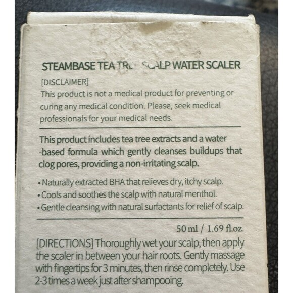 Steambase Dry Scalp Hydration Natural Tea Tree Cleanses BuildUp 1.69oz Korea *** - Picture 2 of 6